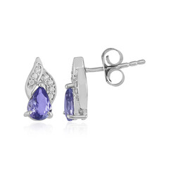 Boucles d'oreilles en argent et Tanzanite