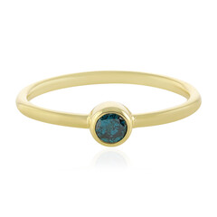 Bague en or et Diamant bleu