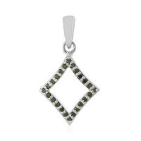 Pendentif en argent et Diamant vert I3