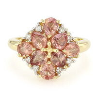 Bague en or et Saphir Padparadscha non chauffé (AMAYANI)
