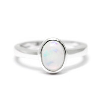 Bague en argent et Opale Welo