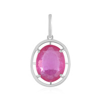 Pendentif en platine et Saphir rose de Madagascar