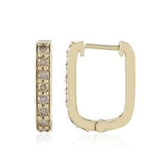 Boucles d'oreilles en or et Diamant champagne SI1