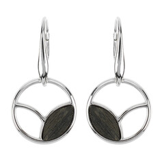 Boucles d'oreilles en argent et Chêne des marais