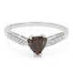 Bague en argent et Zircon rouge