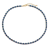 Collier en argent et Hématite bleu royal