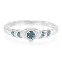 Bague en argent et Diamant fantaisie