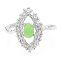 Bague en argent et Chrysoprase impériale