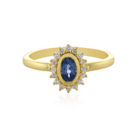 Bague en argent et Saphir bleu