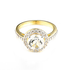 Bague en argent et Quartz blanc