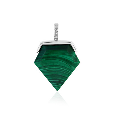 Pendentif en argent et Malachite (MONOSONO COLLECTION)