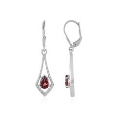 Boucles d'oreilles en argent et Grenat du Mozambique