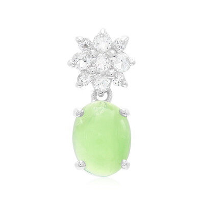 Pendentif en argent et Chrysoprase impériale