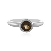 Bague en argent et Quartz fumé