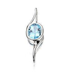 Pendentif en argent et Topaze bleu ciel