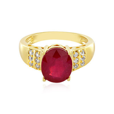 Bague en argent et Rubis de Madagascar