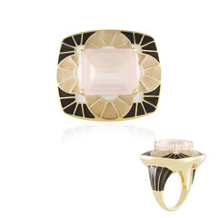 Bague en argent et Quartz rose (Adela Silber)