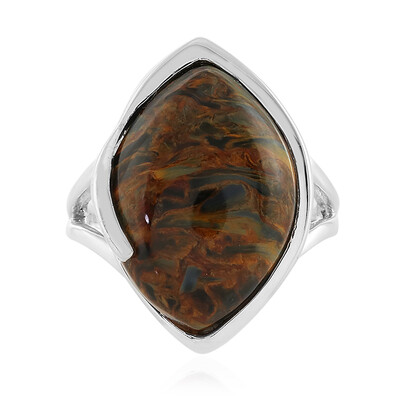 Bague en argent et Pietersite dorée