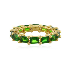 Bague en argent et Diopside de Russie