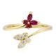 Bague en or et Rubis AAA du Mozambique (CIRARI)