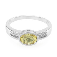 Bague en argent et Béryl jaune