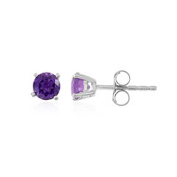 Boucles d'oreilles en argent et Améthyste de Zambie
