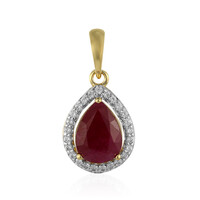 Pendentif en or et Rubis du Kenya