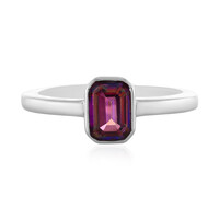 Bague en argent et Topaze mystique pourpre