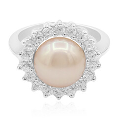Bague en argent et Perle de culture d'eau douce (TPC)