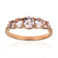 Bague en or et Béryl rose non chauffé