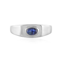 Bague en argent et Saphir étoilé bleu