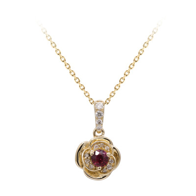 Collier en or et Rubis AAA du Mozambique (CIRARI)