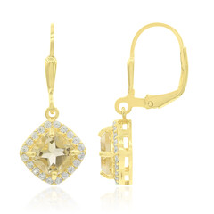 Boucles d'oreilles en argent et Citrine