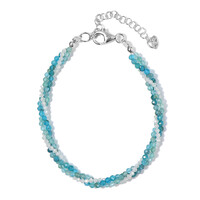 Bracelet en argent et Apatite bleue