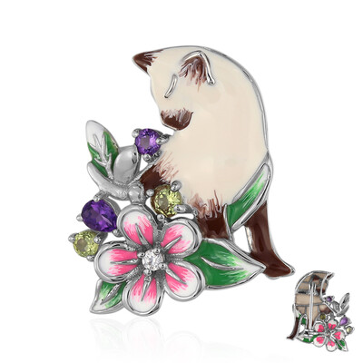 Broche en argent et Améthyste