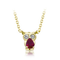 Collier en or et Rubis AAA du Mozambique (CIRARI)