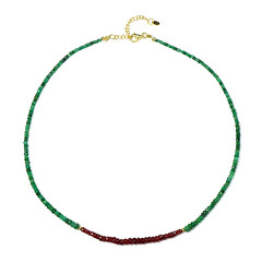 Collier en argent et Emeraude du Brésil
