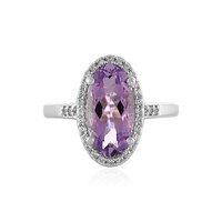Bague en argent et Améthyste Rose de France