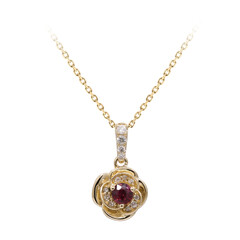 Collier en or et Rubis AAA du Mozambique (CIRARI)