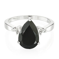 Bague en argent et Spinelle noir