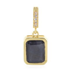 Pendentif en argent et Saphir couleur anthracite