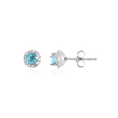 Boucles d'oreilles en argent et Apatite bleue