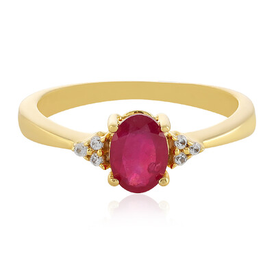 Bague en argent et Rubis de Madagascar