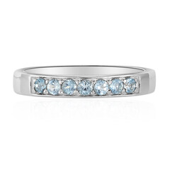 Bague en argent et Topaze bleu Suisse