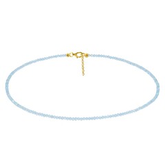 Collier en argent et Apatite bleue