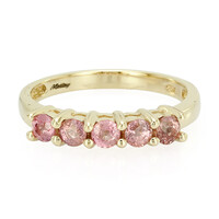 Bague en or et Saphir Padparadscha non chauffé
