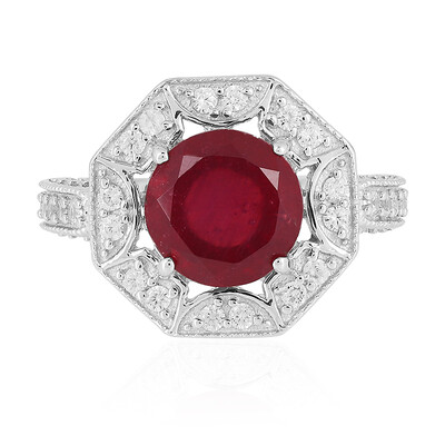 Bague en argent et Rubis de Madagascar