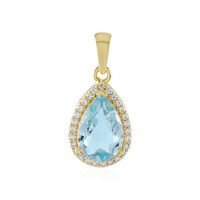 Pendentif en argent et Topaze bleu ciel