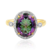 Bague en argent et Topaze Mystique