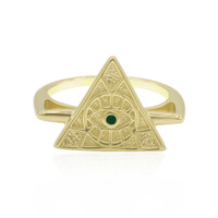 Bague en argent et Emeraude du Brésil